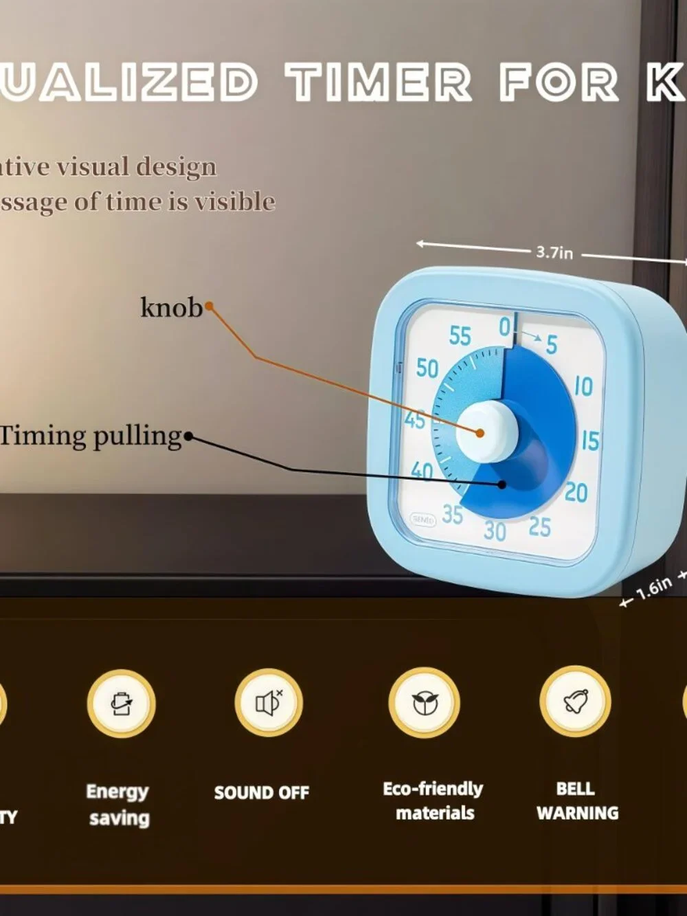 Visual Timer for Kids Timer Home - 60 Minute Kids Visual Timer for Classroom Hom